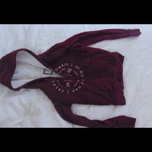 Maroon fleece hoodie